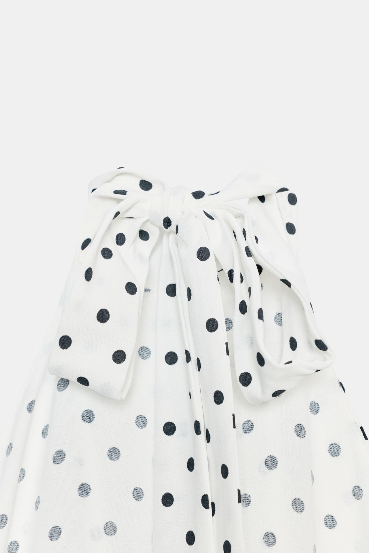 Dot Ruffle Halter Mini