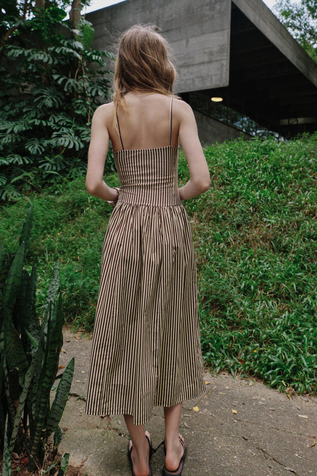 Marisol Striped Midi Dress