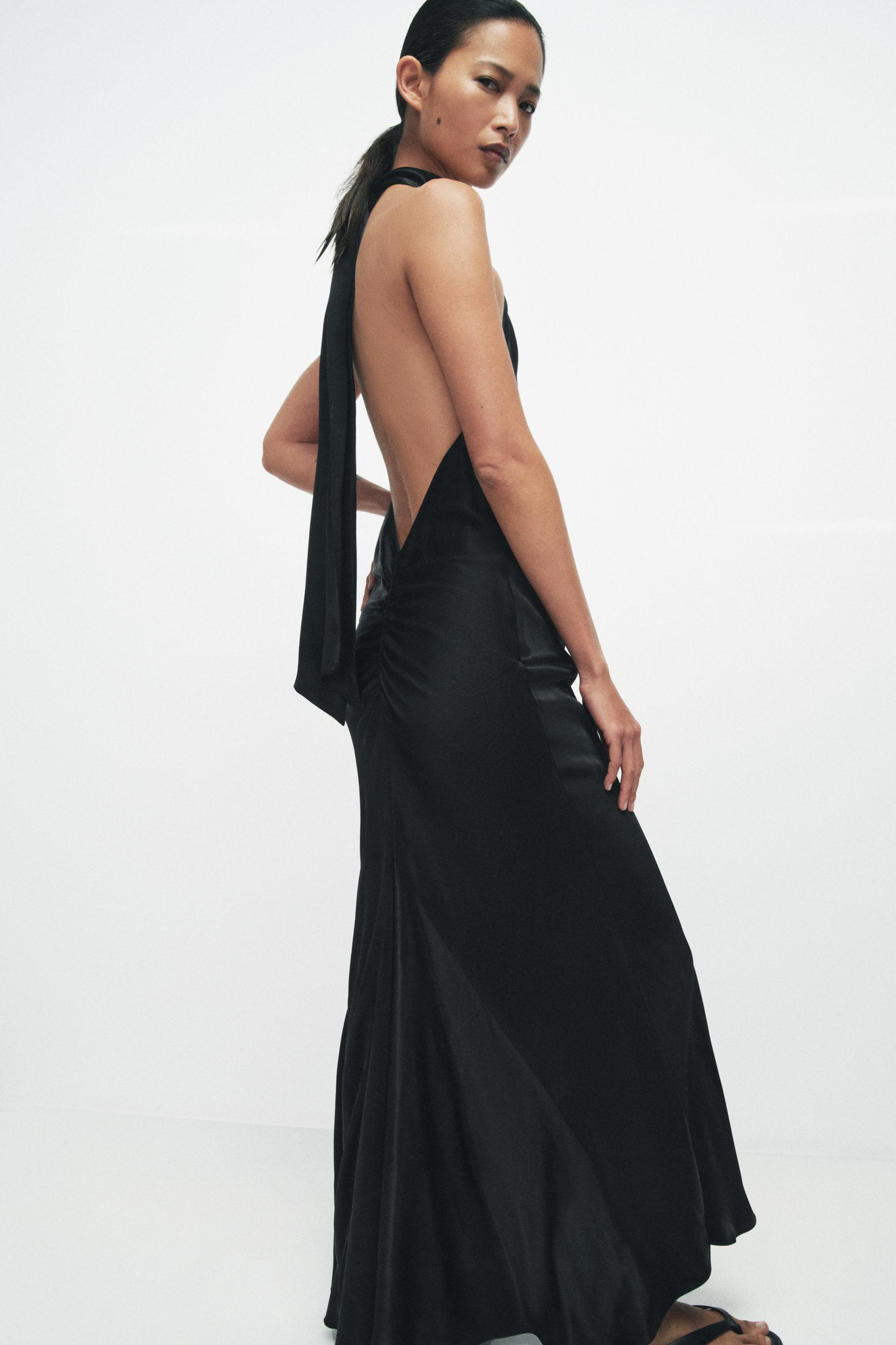 Satin Halter Maxi Dress