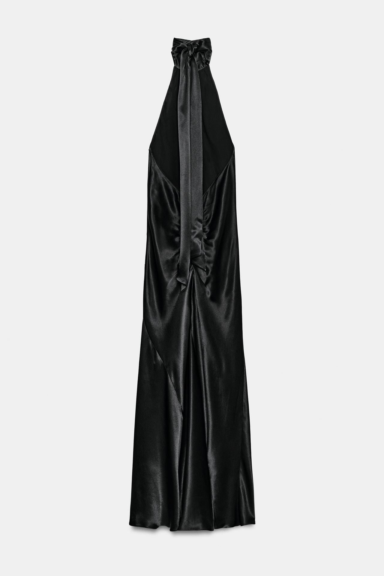 Satin Halter Maxi Dress