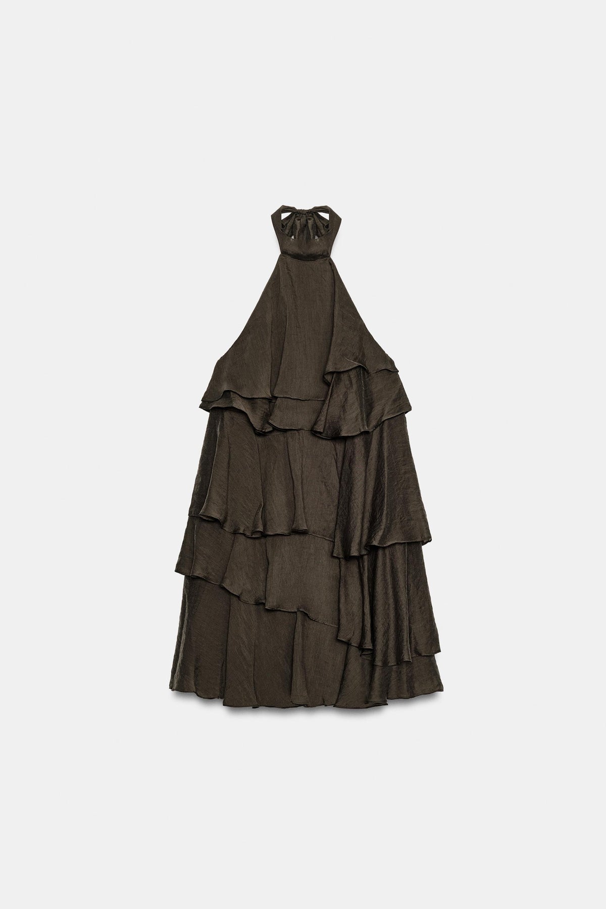 Tiered Halter Mini Dress