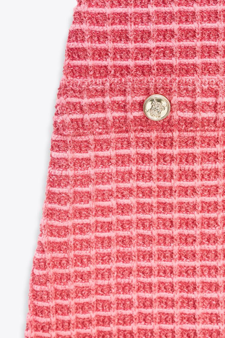 Pink Tweed Mini Dress