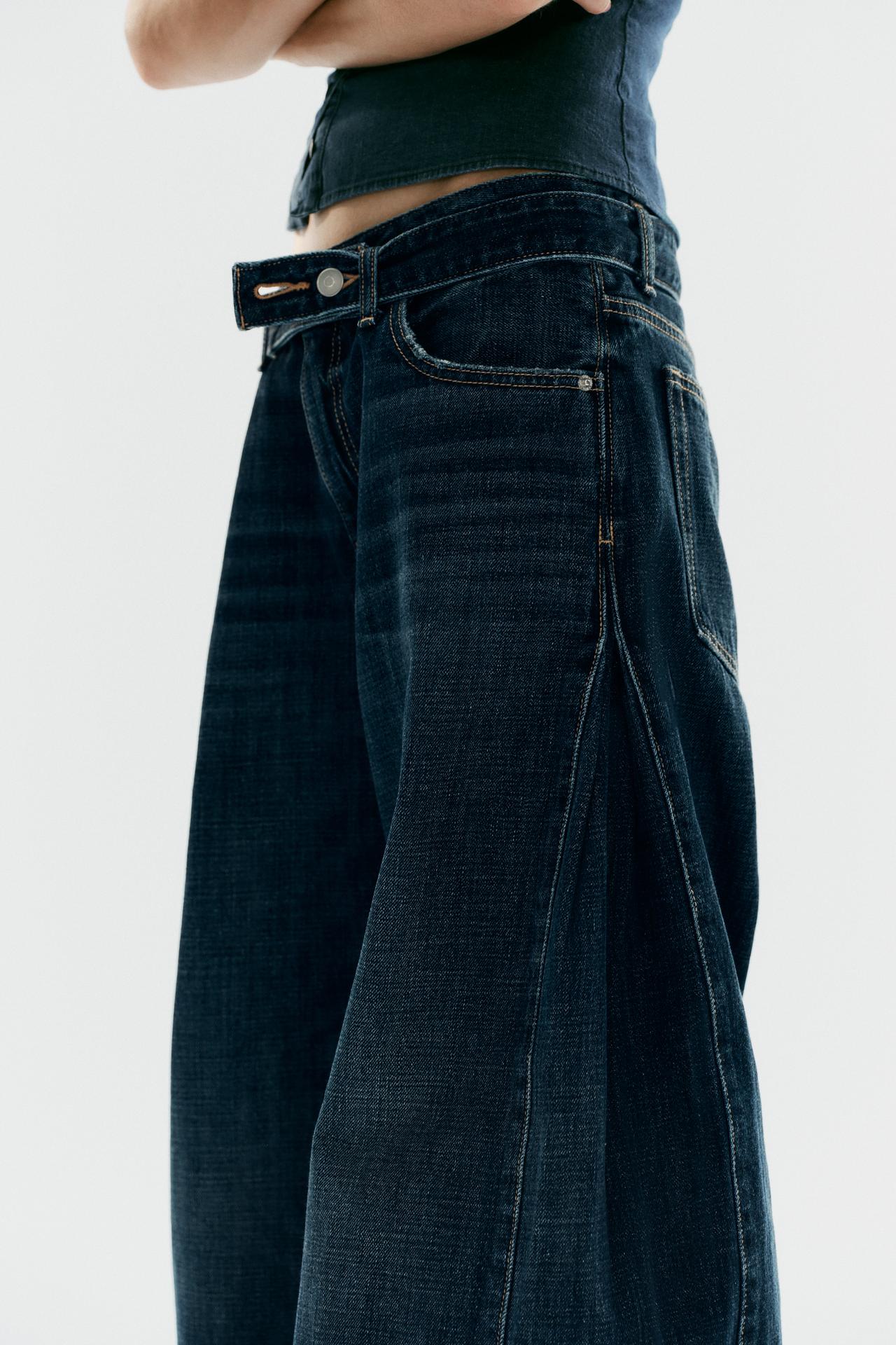 Low Rise Barrel Leg Jeans