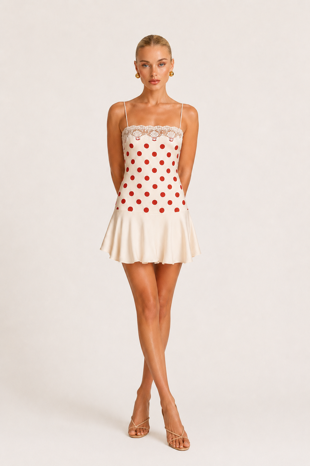 Dolce Polka Dot Mini Dress