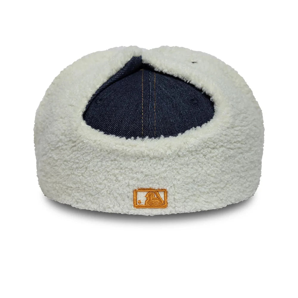 Sloane Denim Ear Flap Fitted Cap