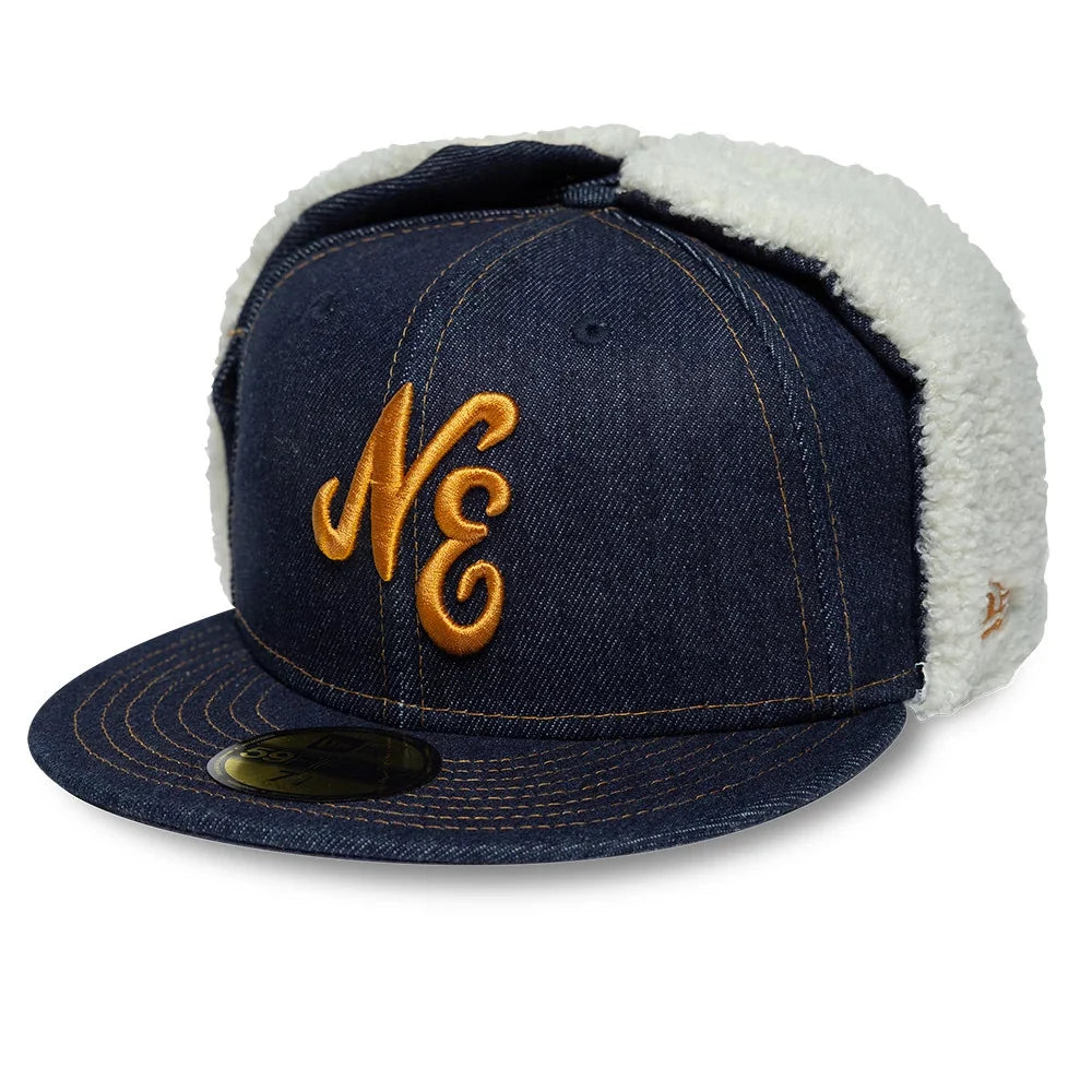 Sloane Denim Ear Flap Fitted Cap