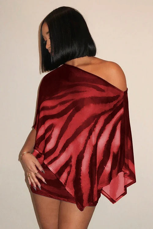 Kaia Draped Mesh Mini Dress