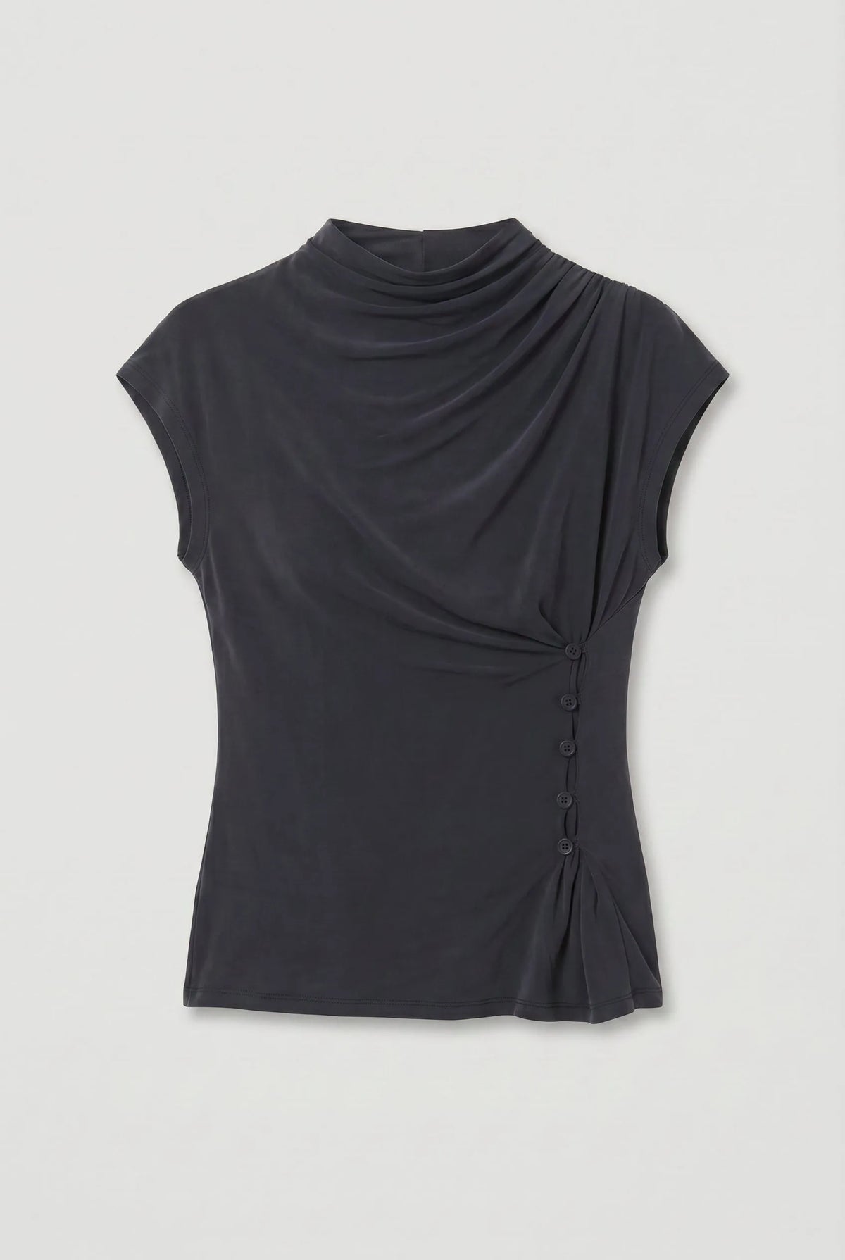 Nyla Draped Button Top