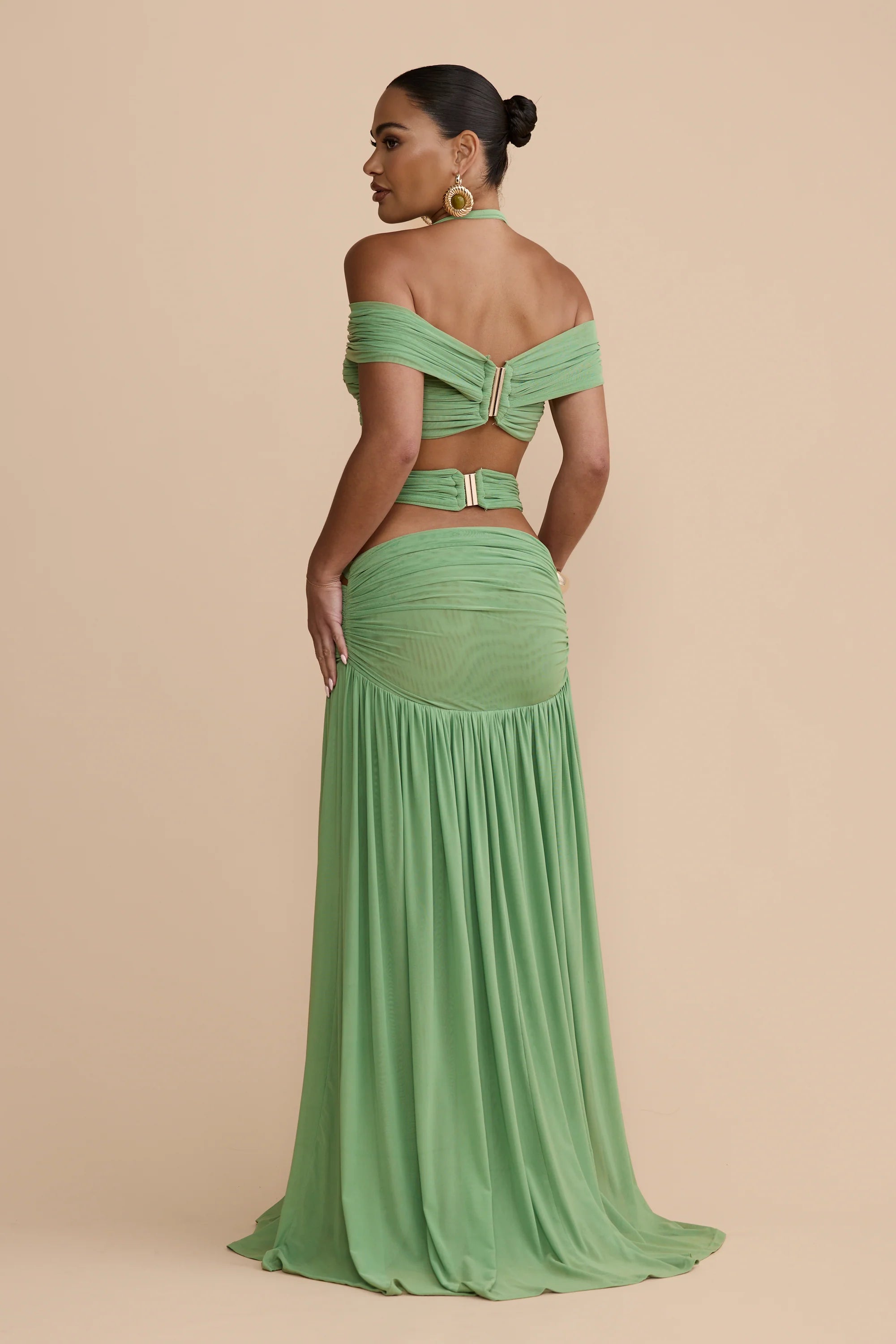 Grecian Cut-Out Maxi Dress
