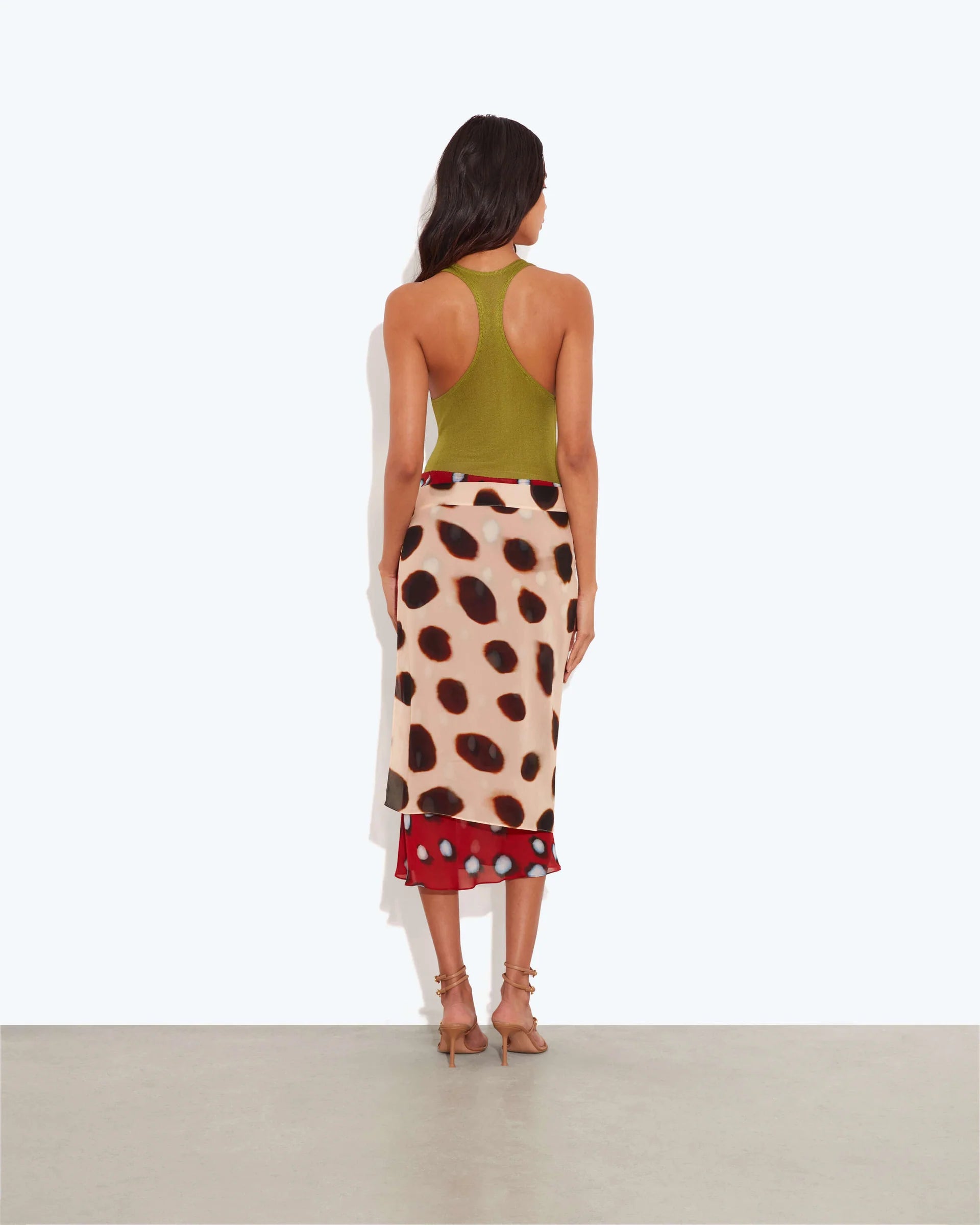 Sheer Wrap Sarong Midi Skirt