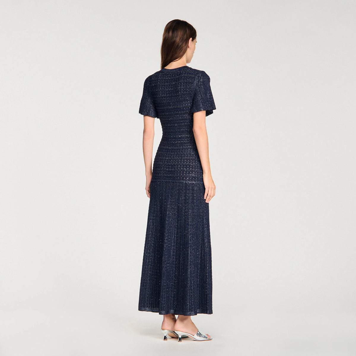 Pointelle Knit Maxi Dress