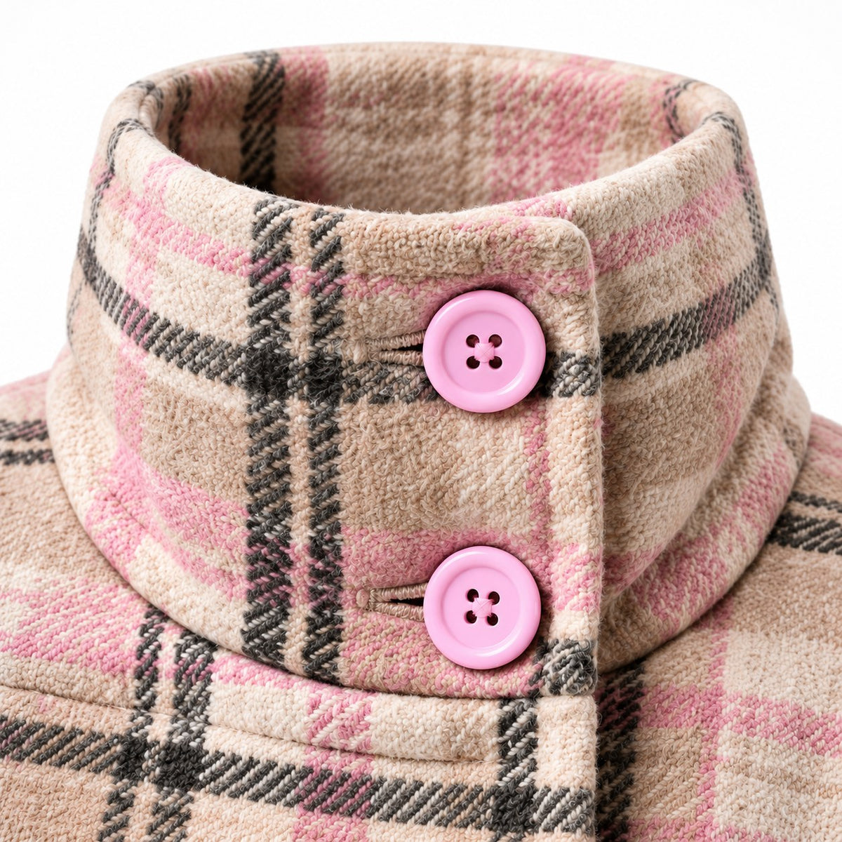Blair Plaid Bell Sleeve Jacket - Pink Plaid