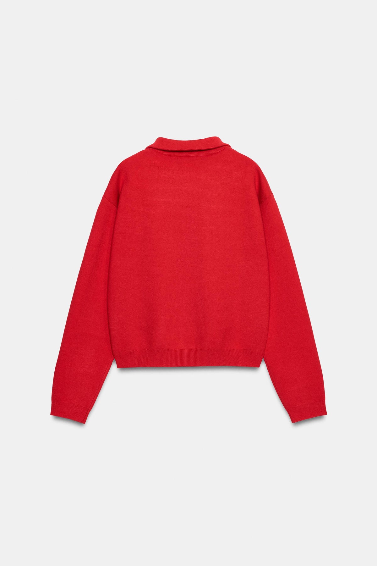 Clara Half Zip Knit Sweater - Red