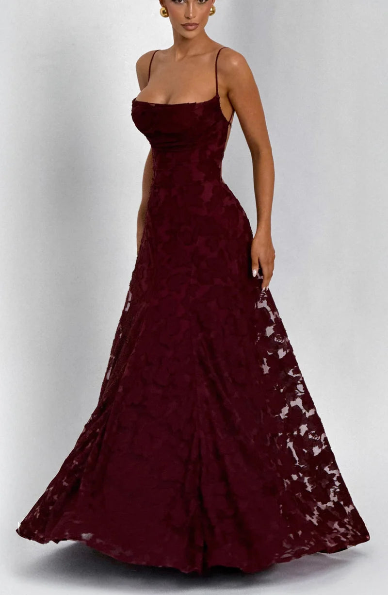 Floral Burnout Maxi Dress