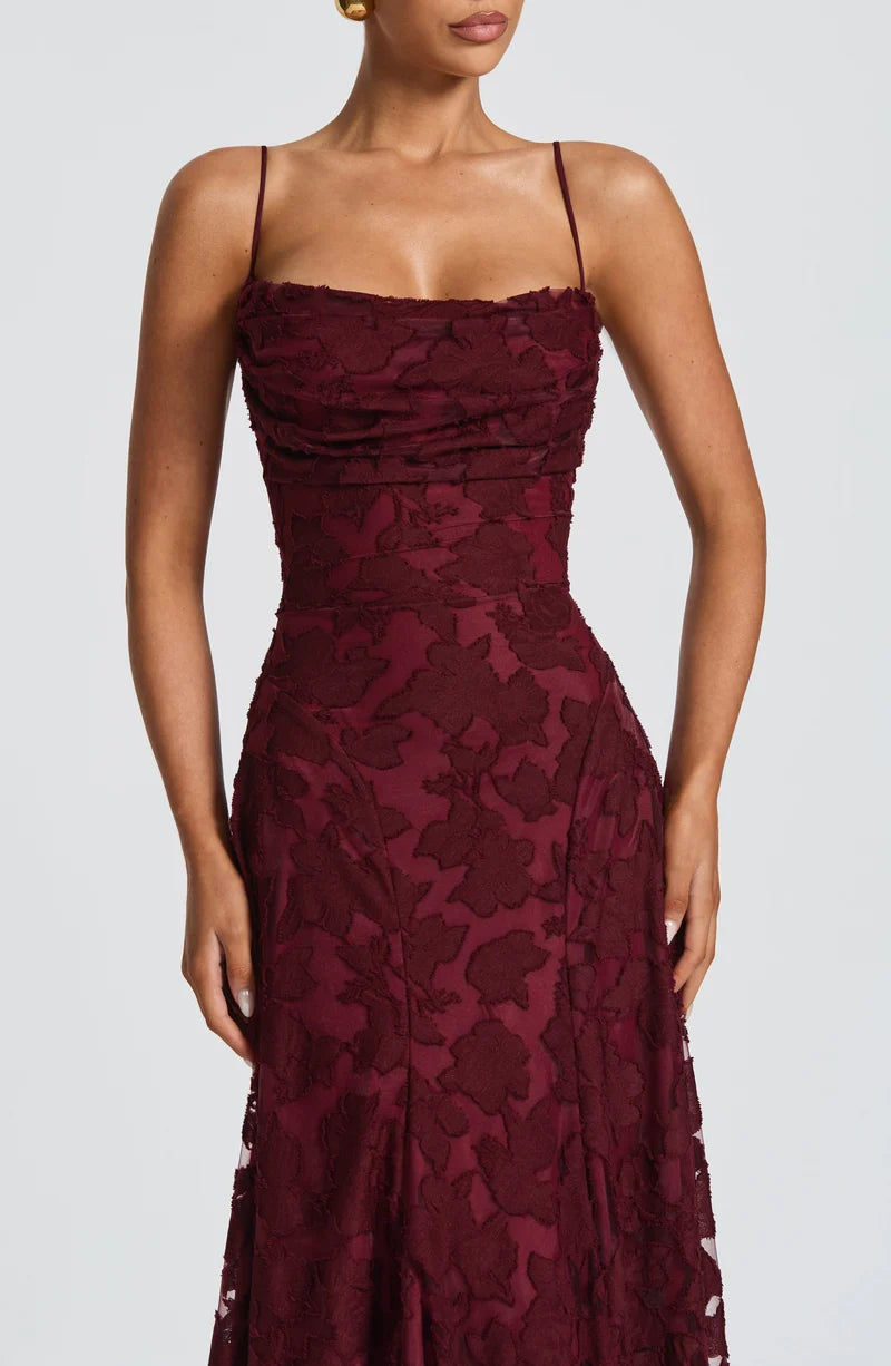 Floral Burnout Maxi Dress