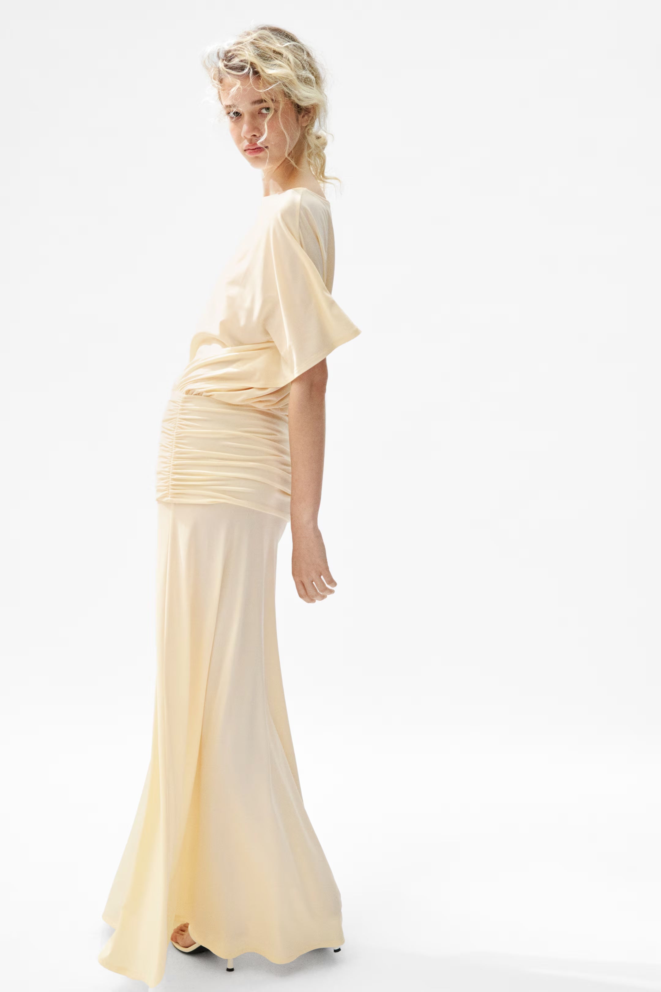 Grecian Draped Jersey Maxi