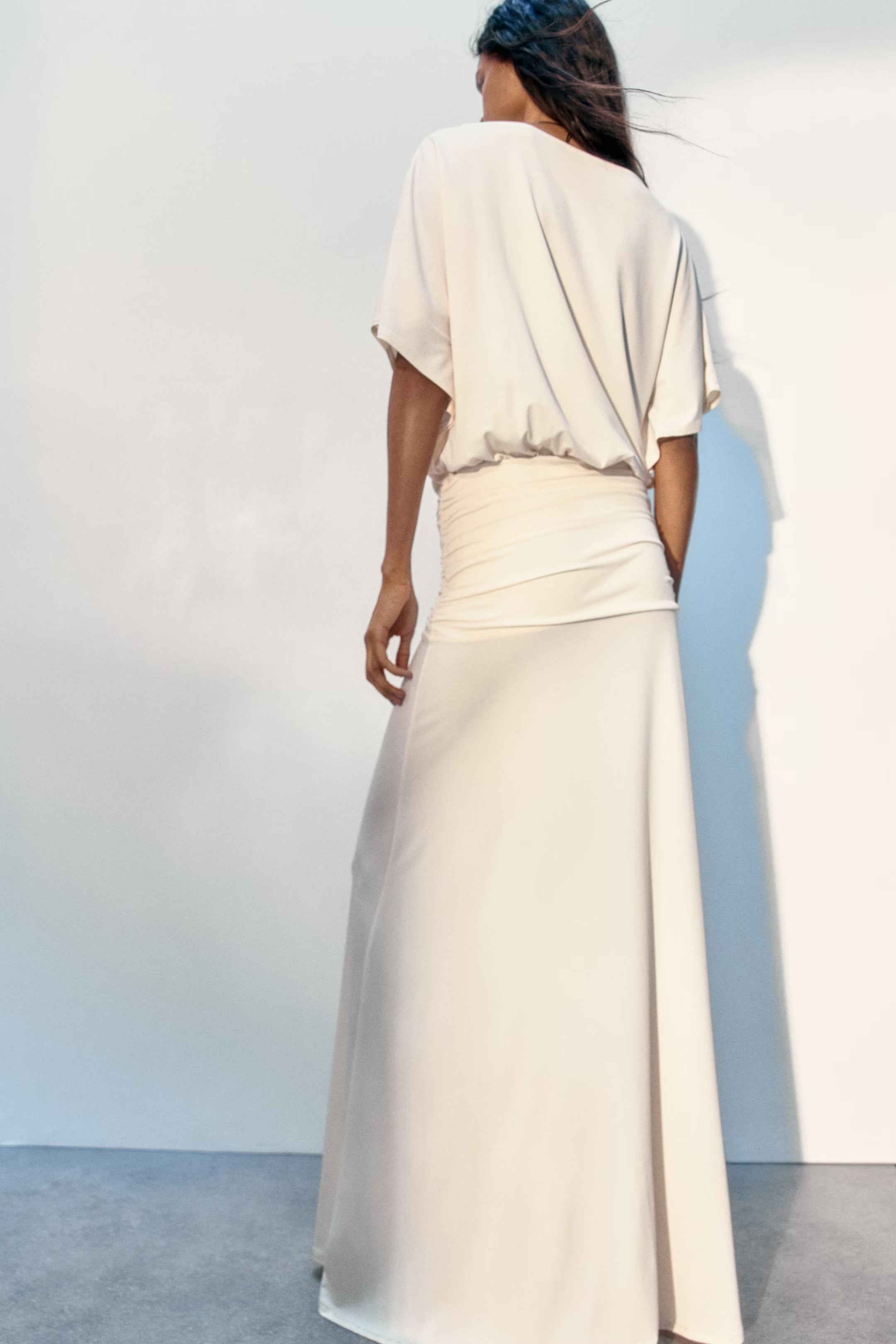 Grecian Draped Jersey Maxi
