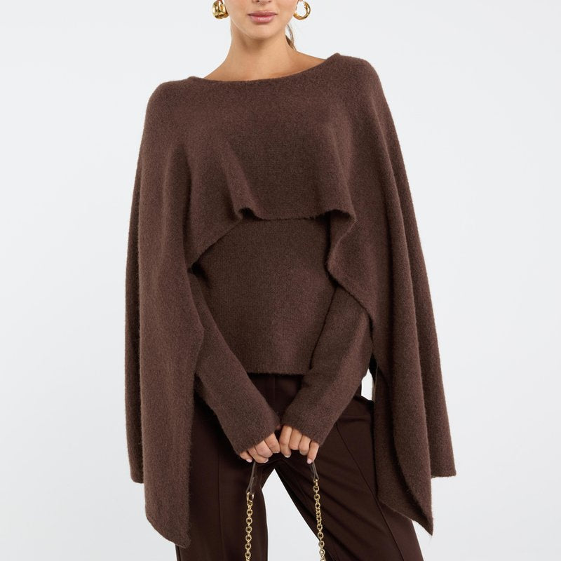 Nadia Knit Cape Sweater