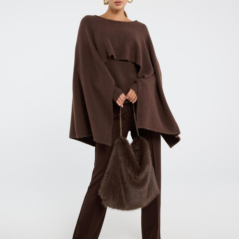 Nadia Knit Cape Sweater