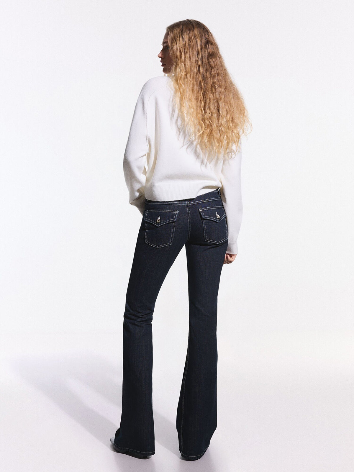 Remi Dark Rinse Flare Jeans - Navy