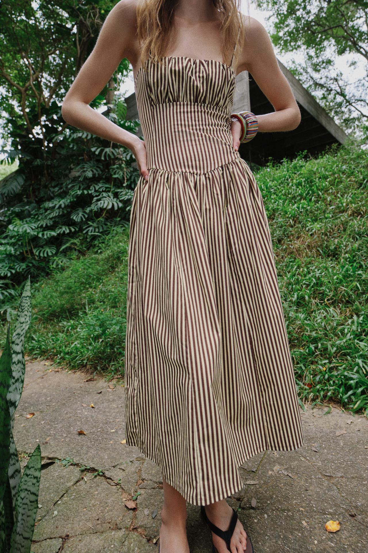 Marisol Striped Midi Dress