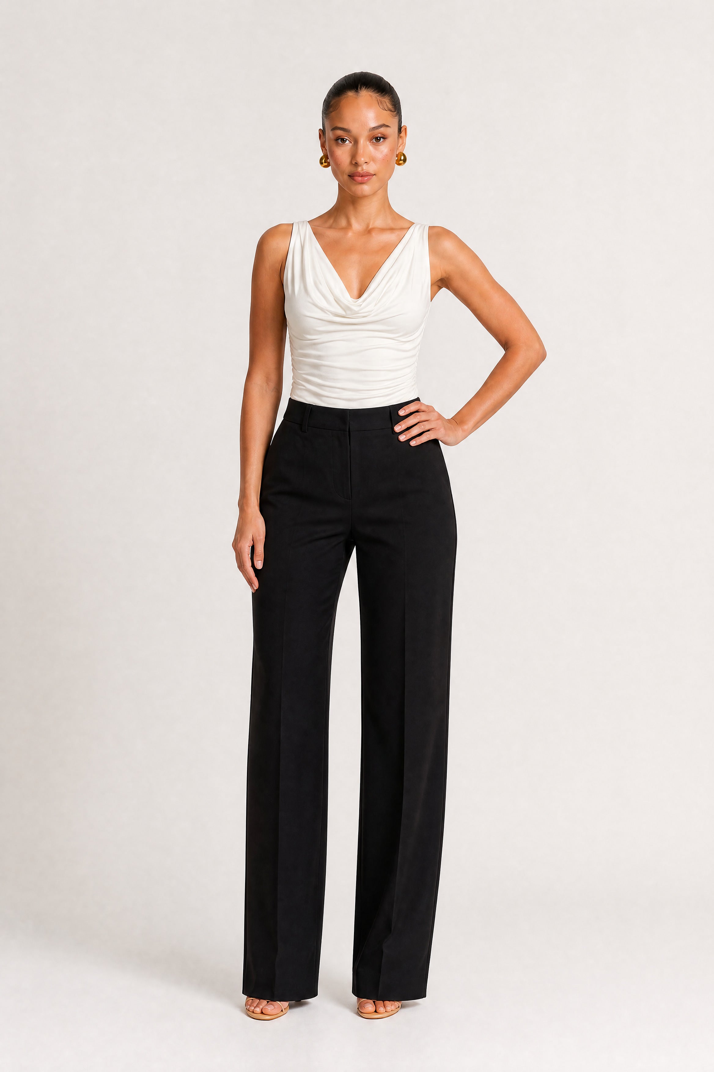 Cowl Neck Twist-Back Top