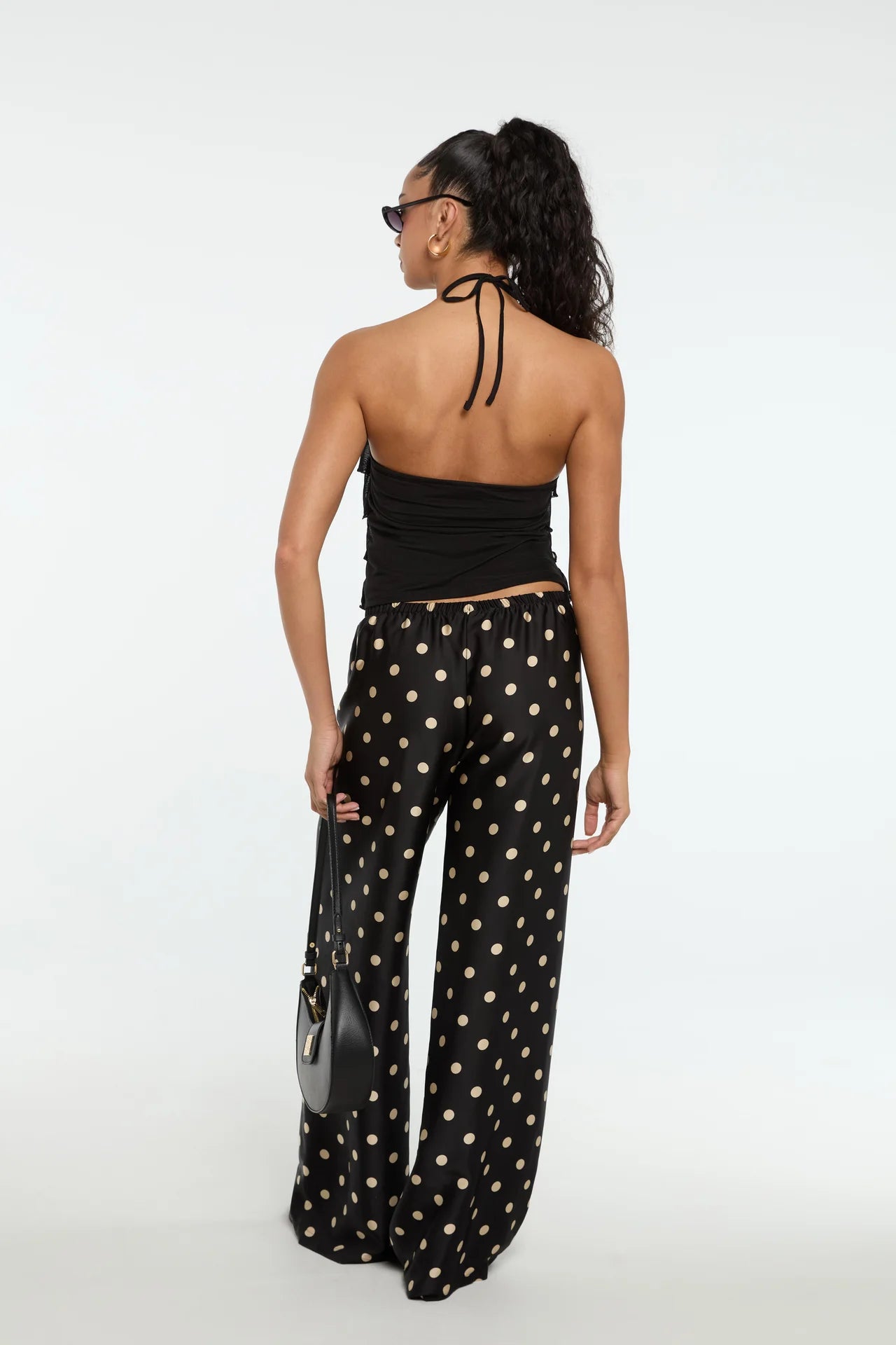 Bardot Ruffle Halter Top