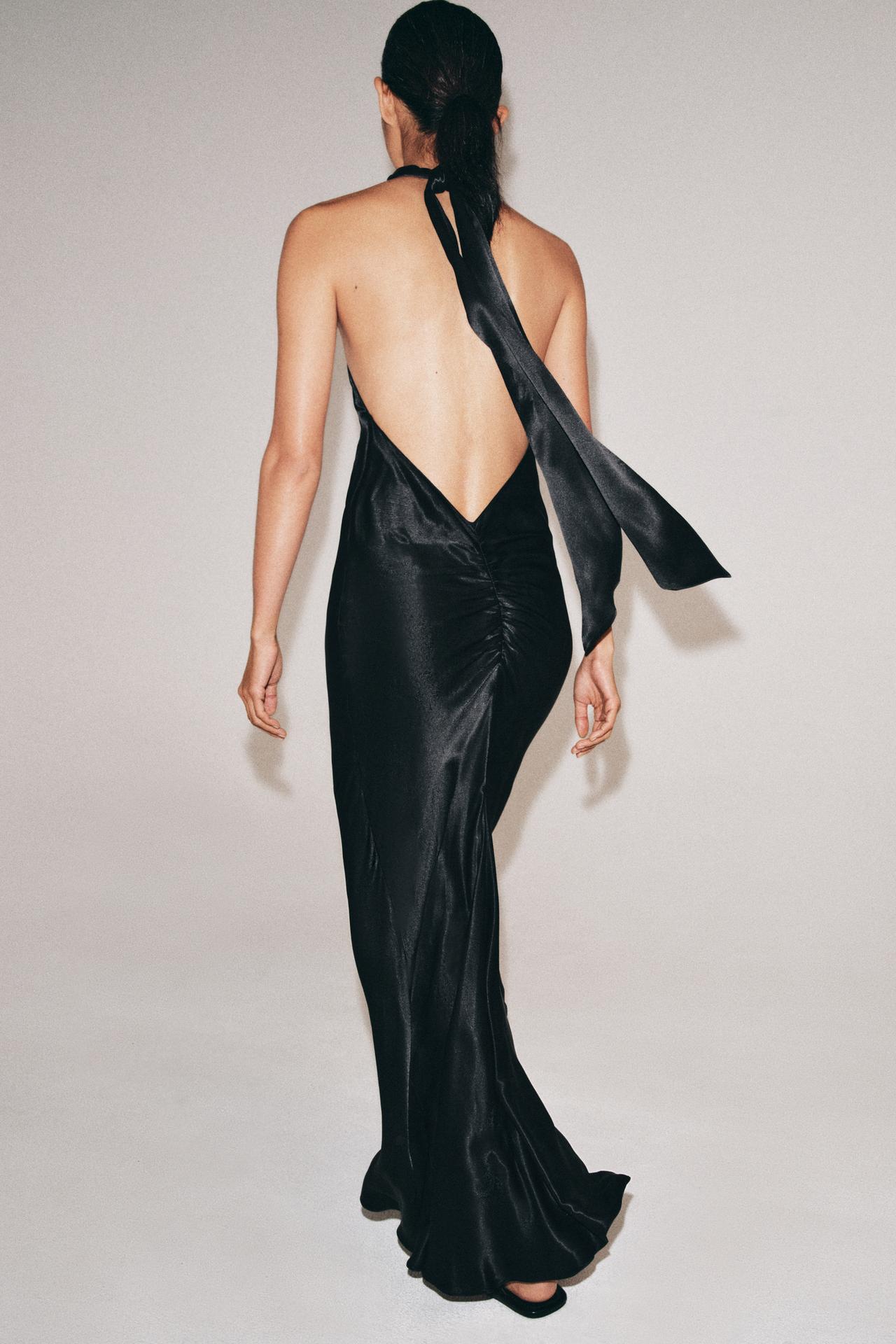 Satin Halter Maxi Dress