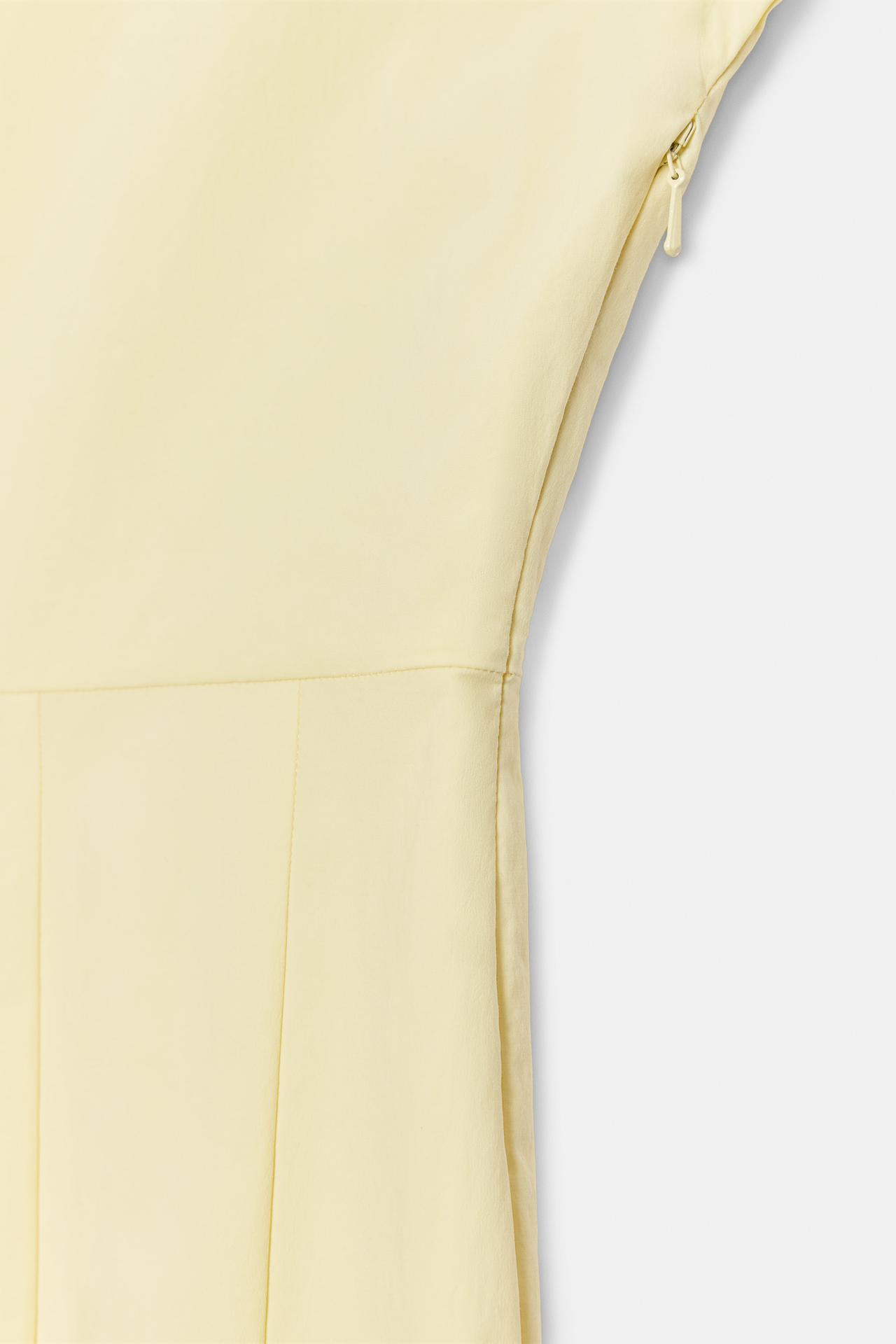 Pintuck Fluted Maxi Dress