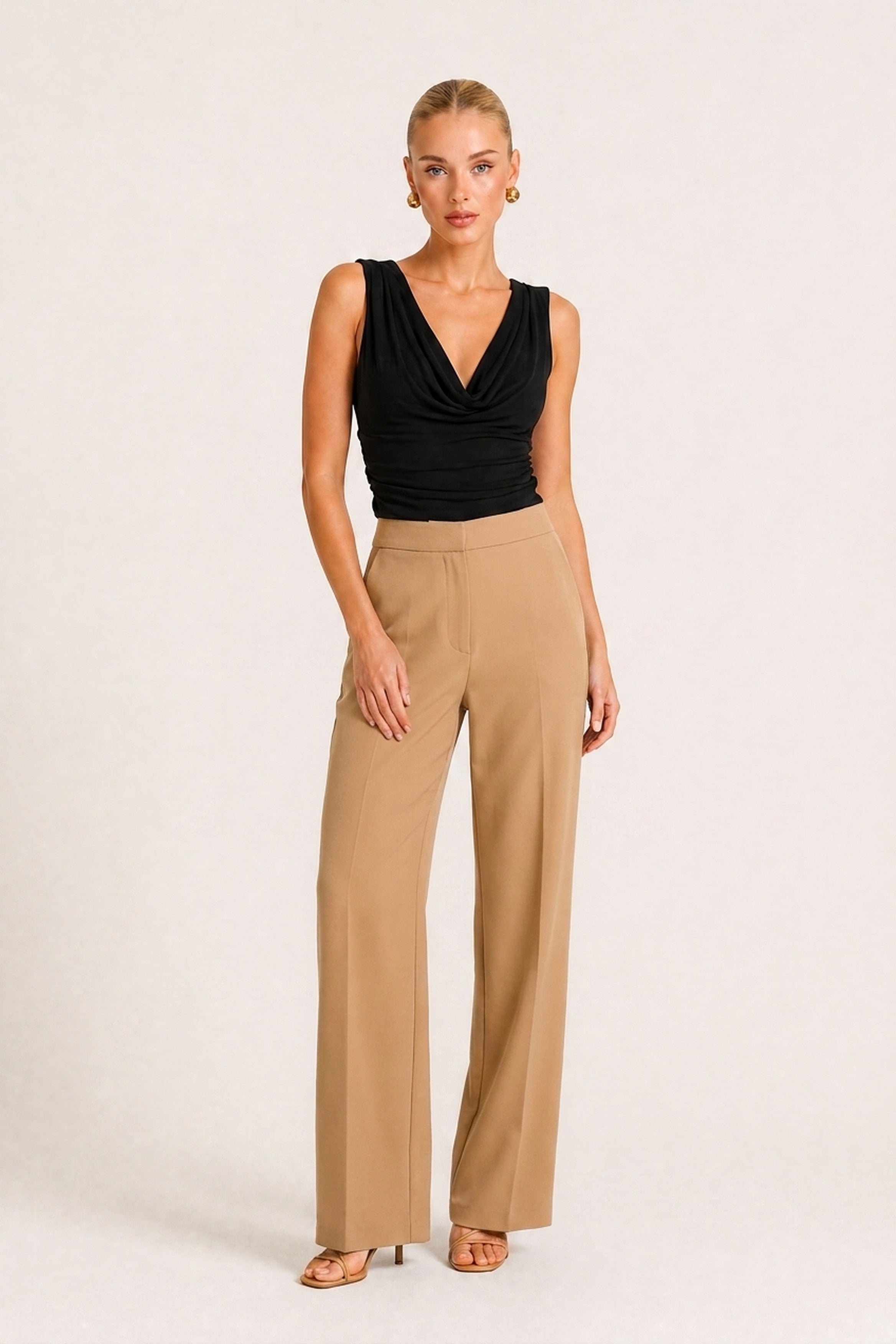 Cowl Neck Twist-Back Top