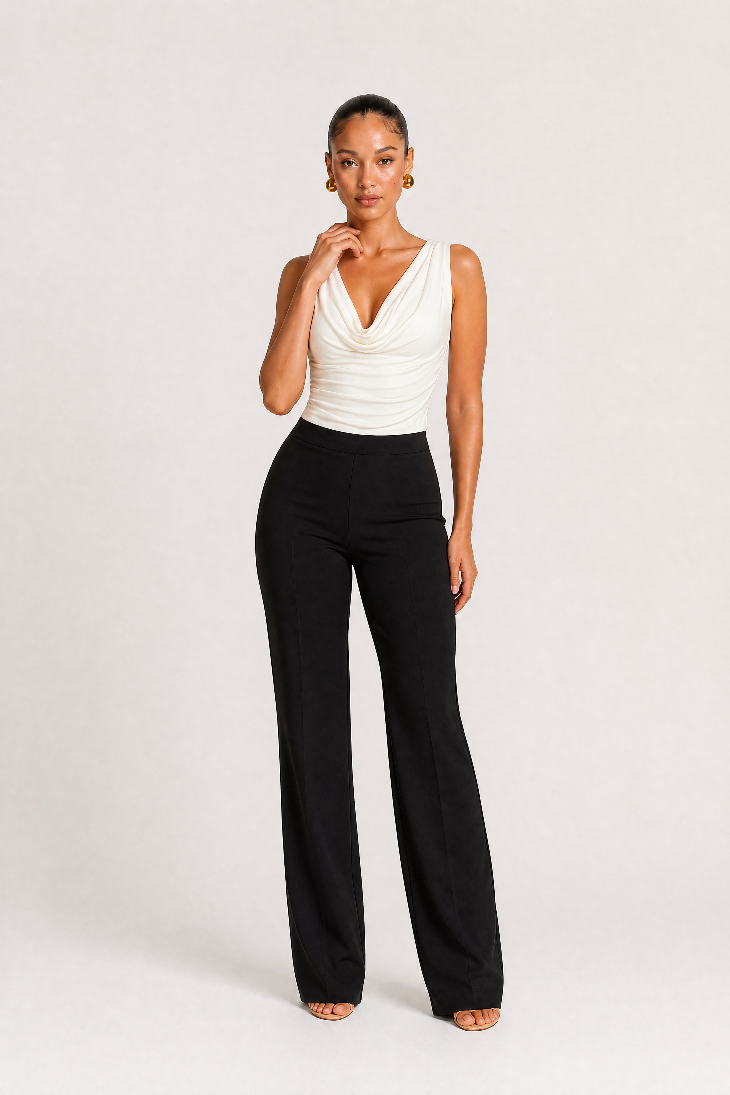 Cowl Neck Twist-Back Top