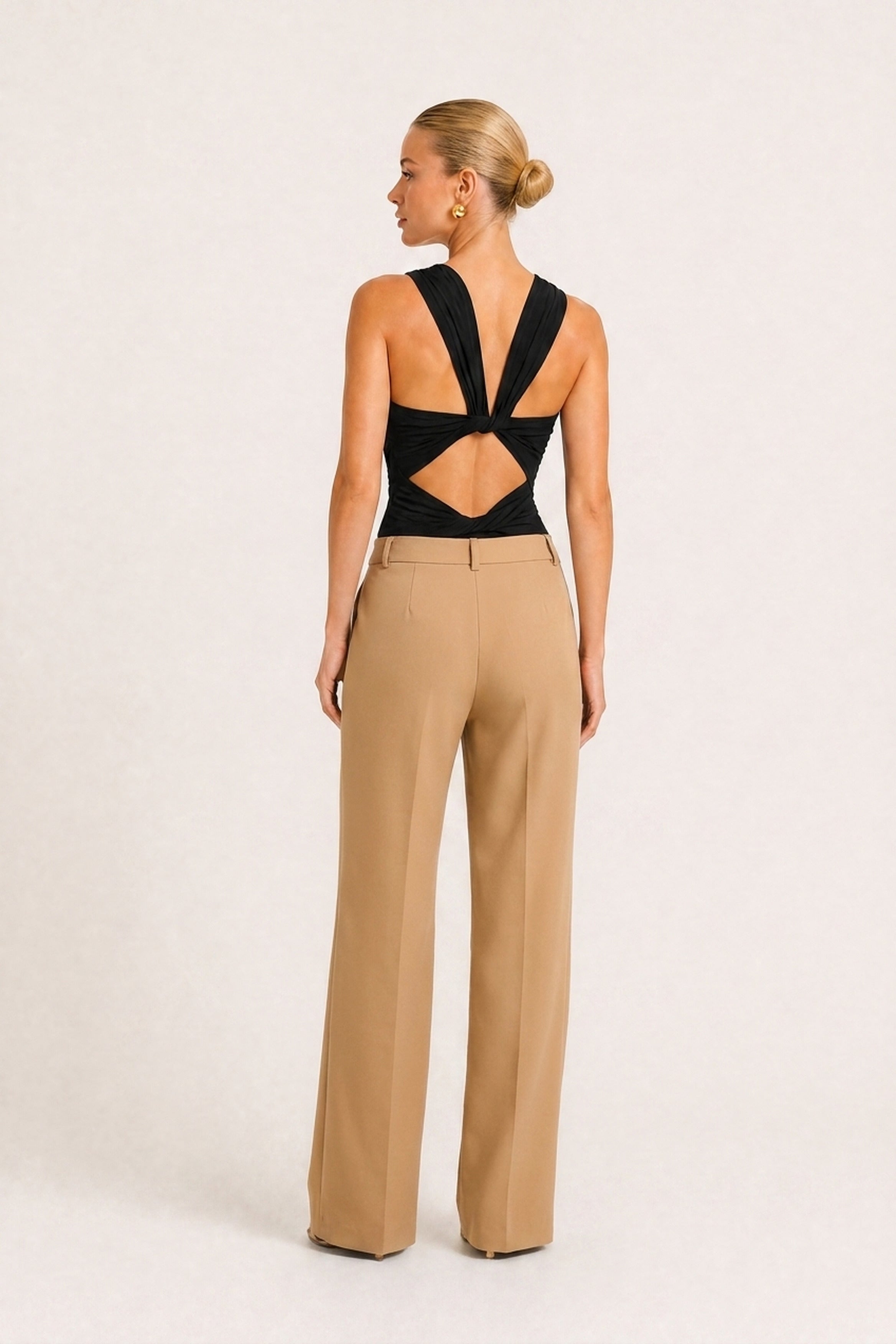 Cowl Neck Twist-Back Top