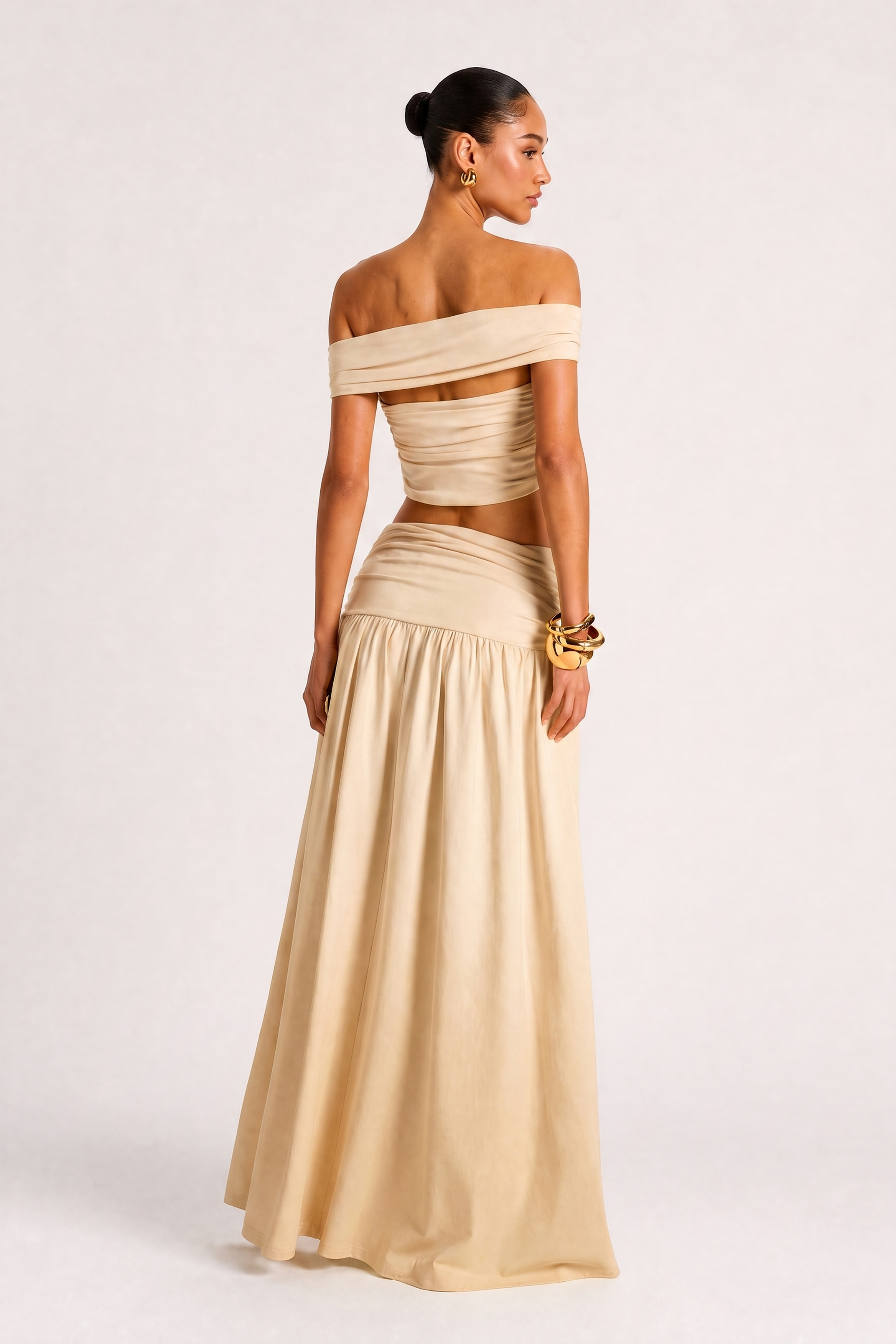 Bardot Twist Maxi Skirt Set – Butter Nude