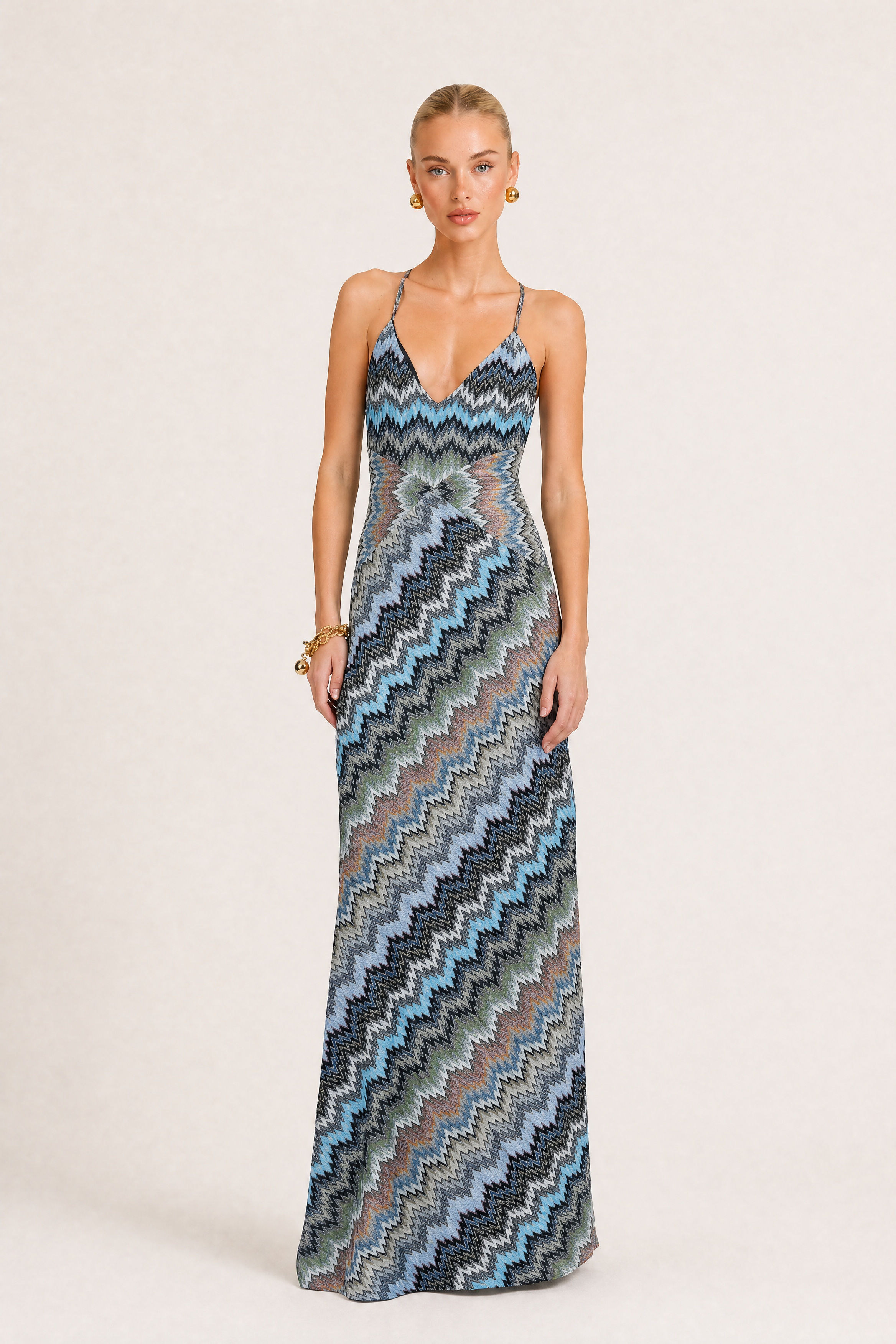 Riviera Zigzag Maxi Dress