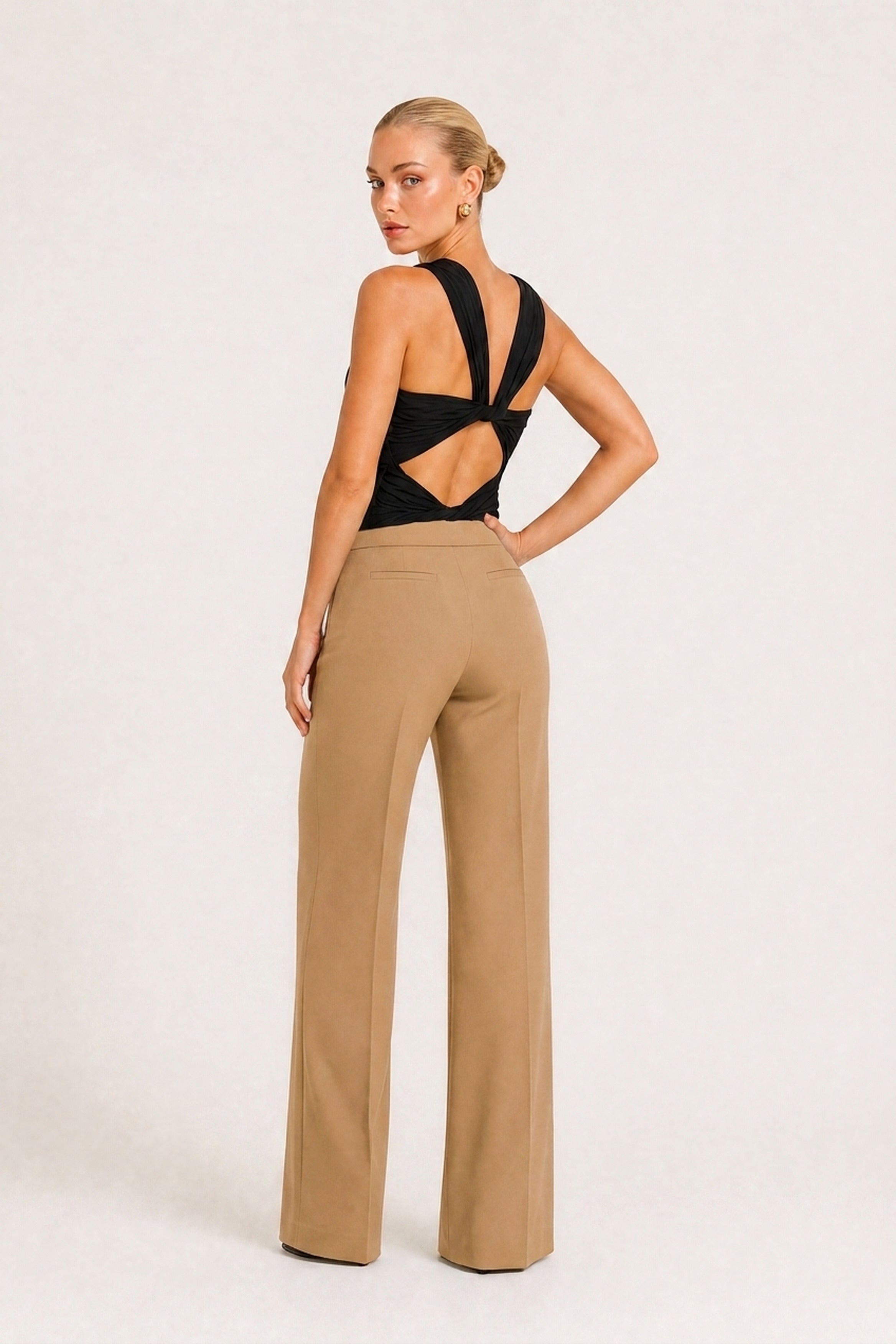 Cowl Neck Twist-Back Top