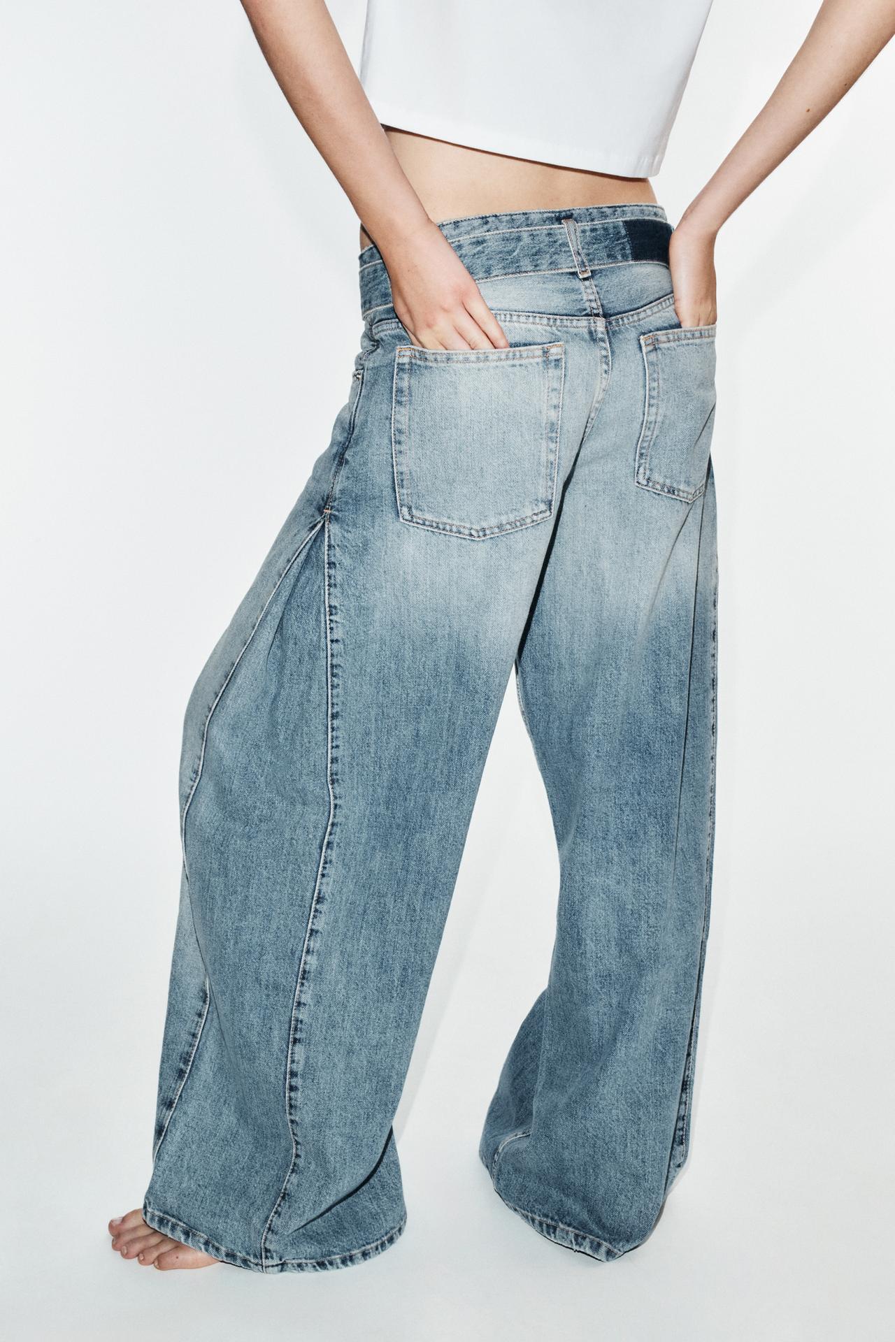 Low Rise Barrel Leg Jeans