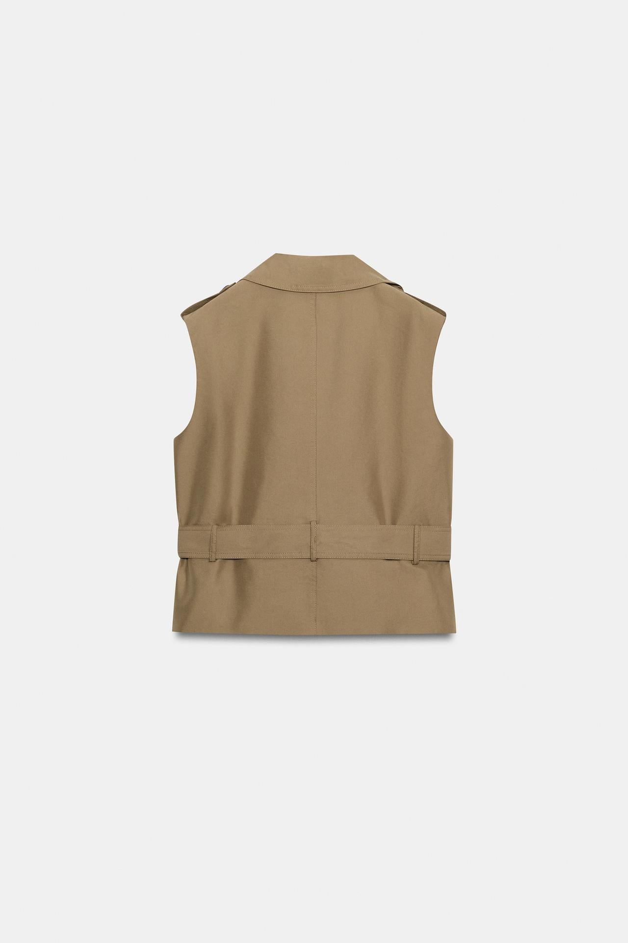 Belted Trench Vest