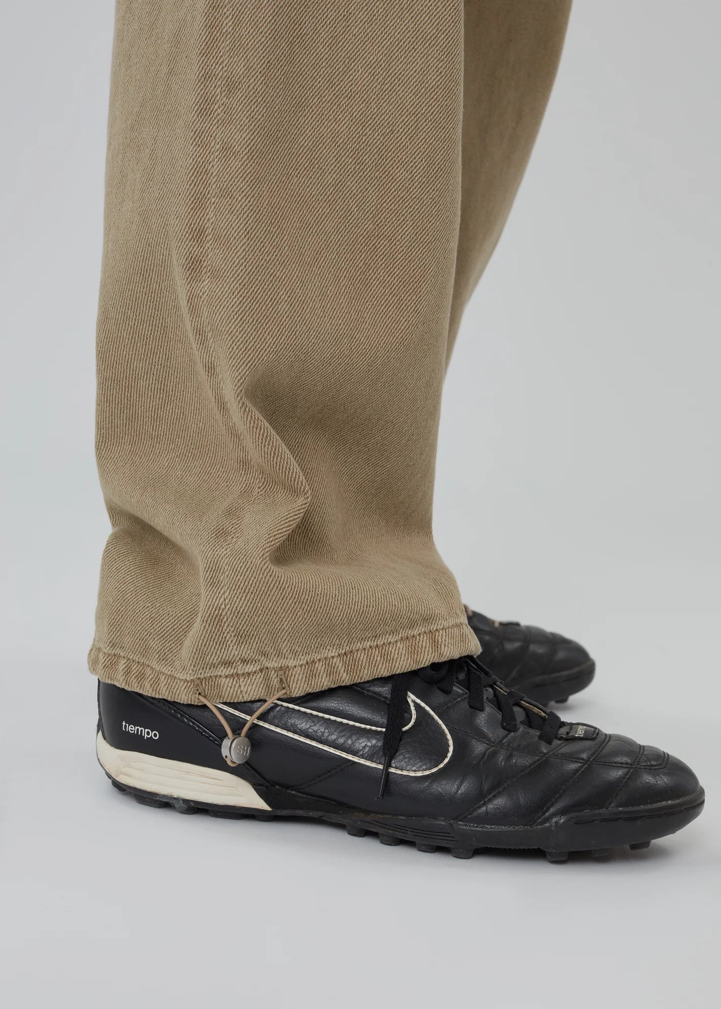 Washed Tan Wide-Leg Carpenter Jeans