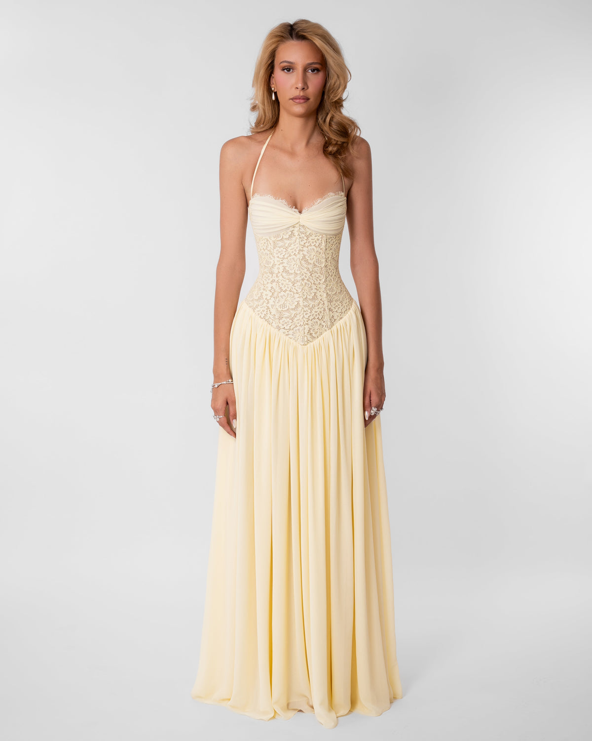Lace Corset Maxi Dress