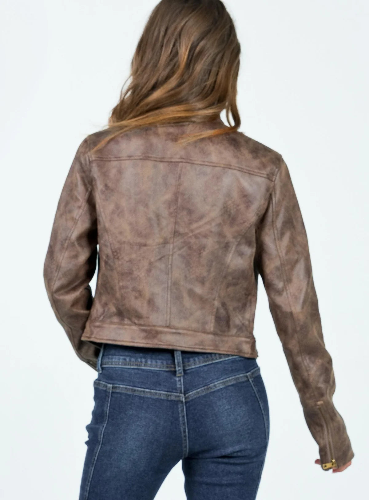 Roxy Distressed Moto Jacket