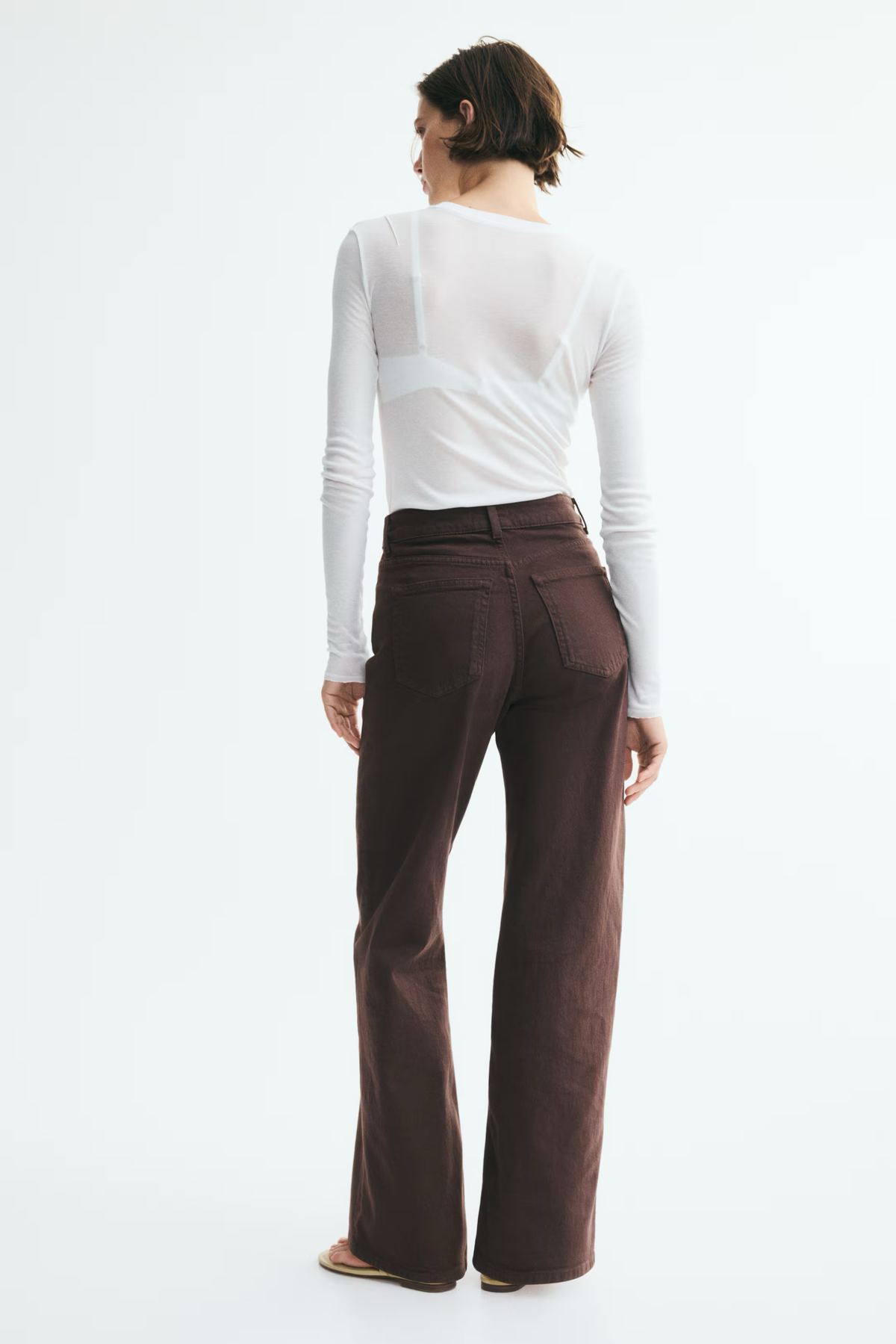 Chocolate Wide-Leg Jeans