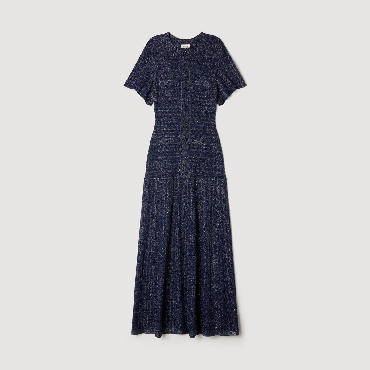 Pointelle Knit Maxi Dress