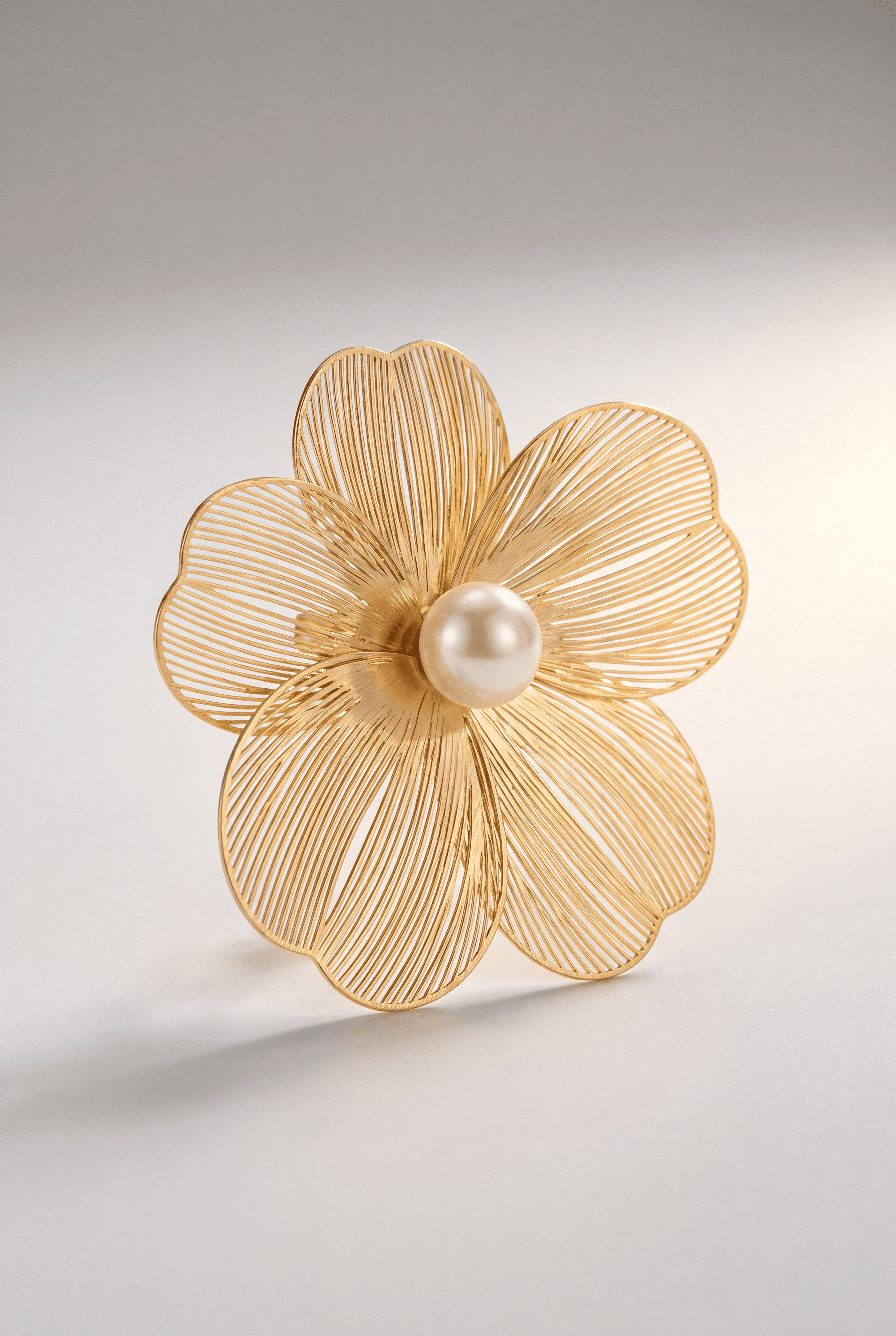 Golden Bloom Pearl Earrings