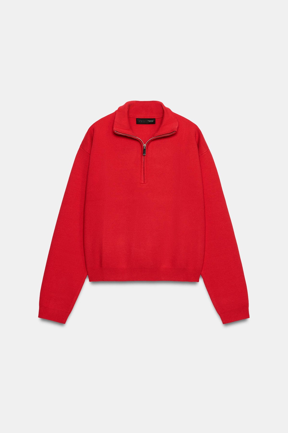 Clara Half Zip Knit Sweater - Red