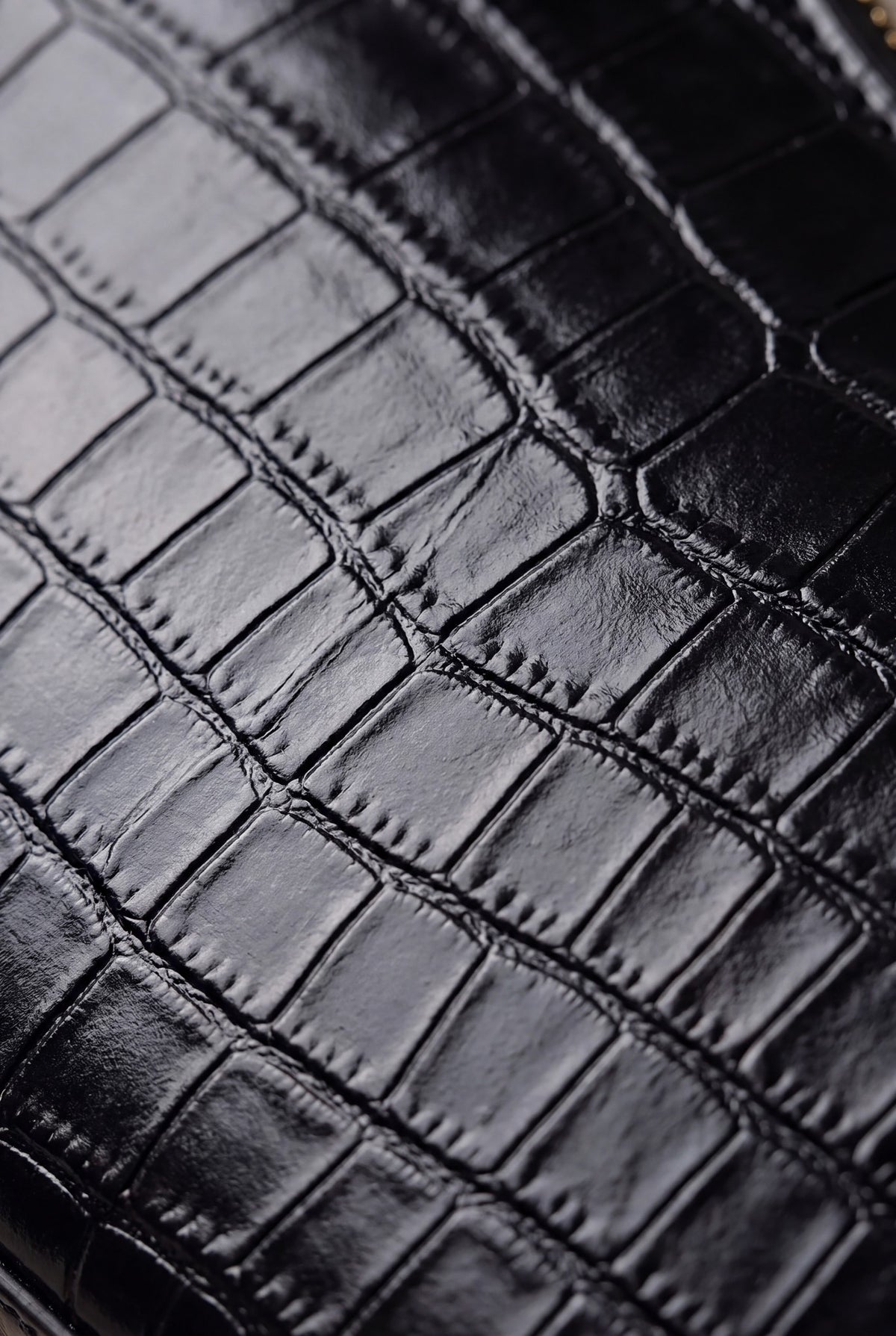 Caiman Bag - Black - material close-up