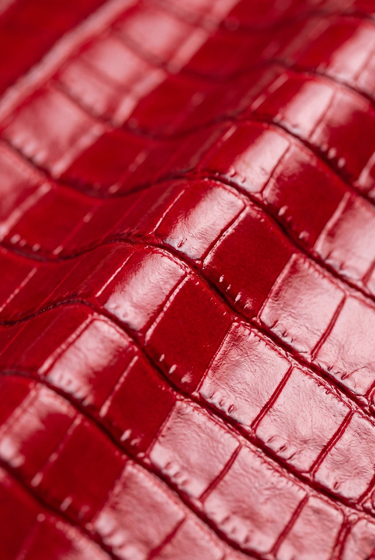 Caiman Bag - Red - material close-up