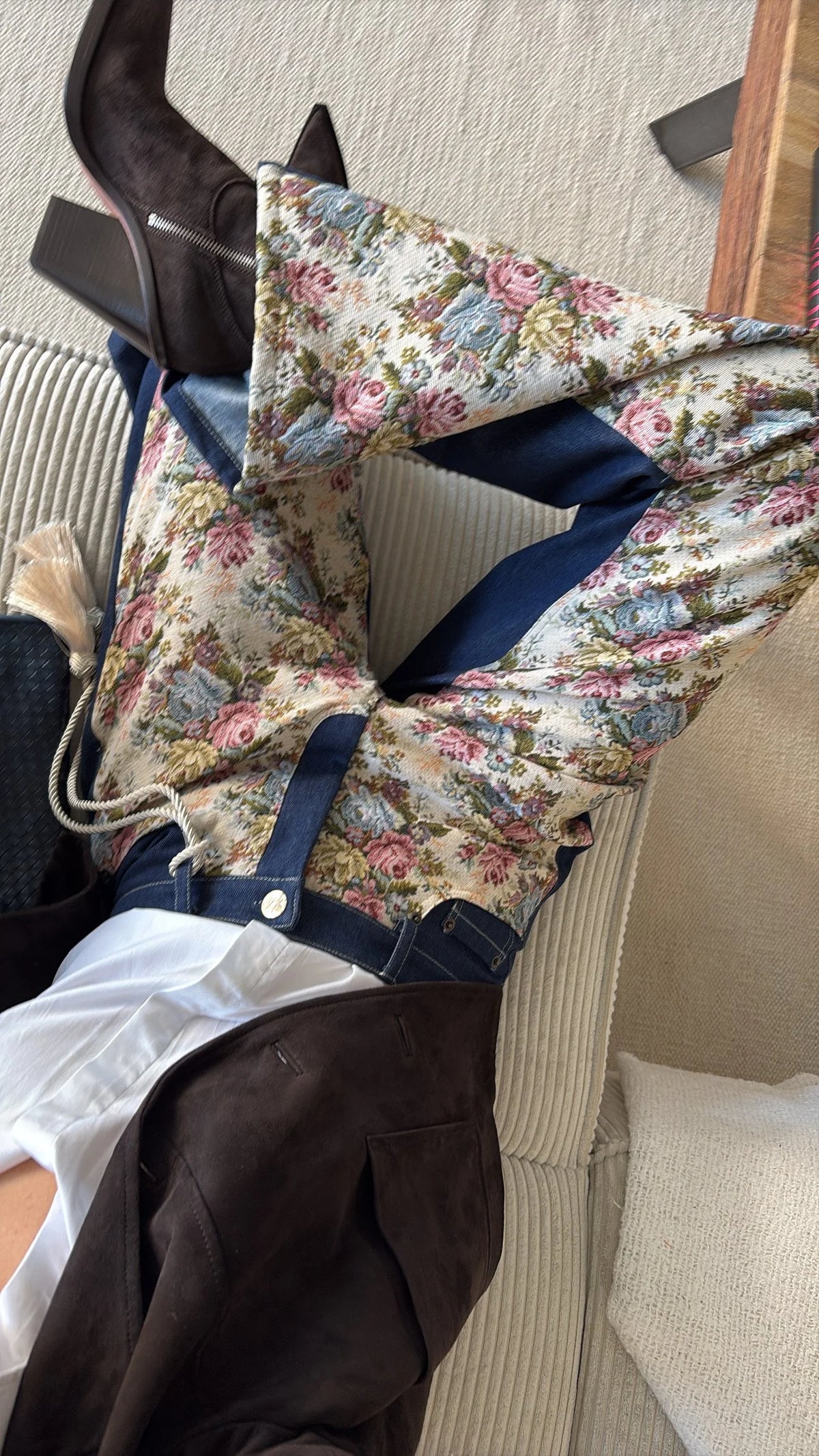 Florence Floral Tapestry Jeans - Floral Tapestry