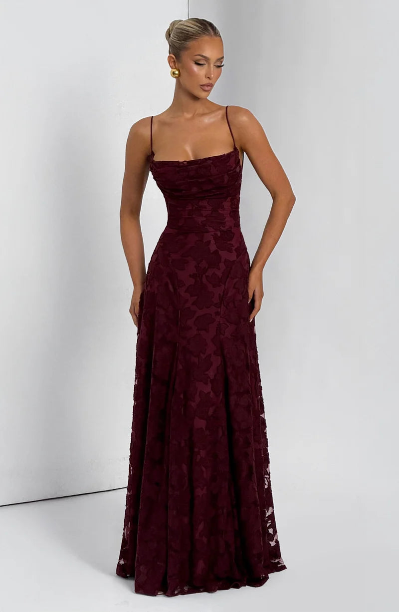 Floral Burnout Maxi Dress