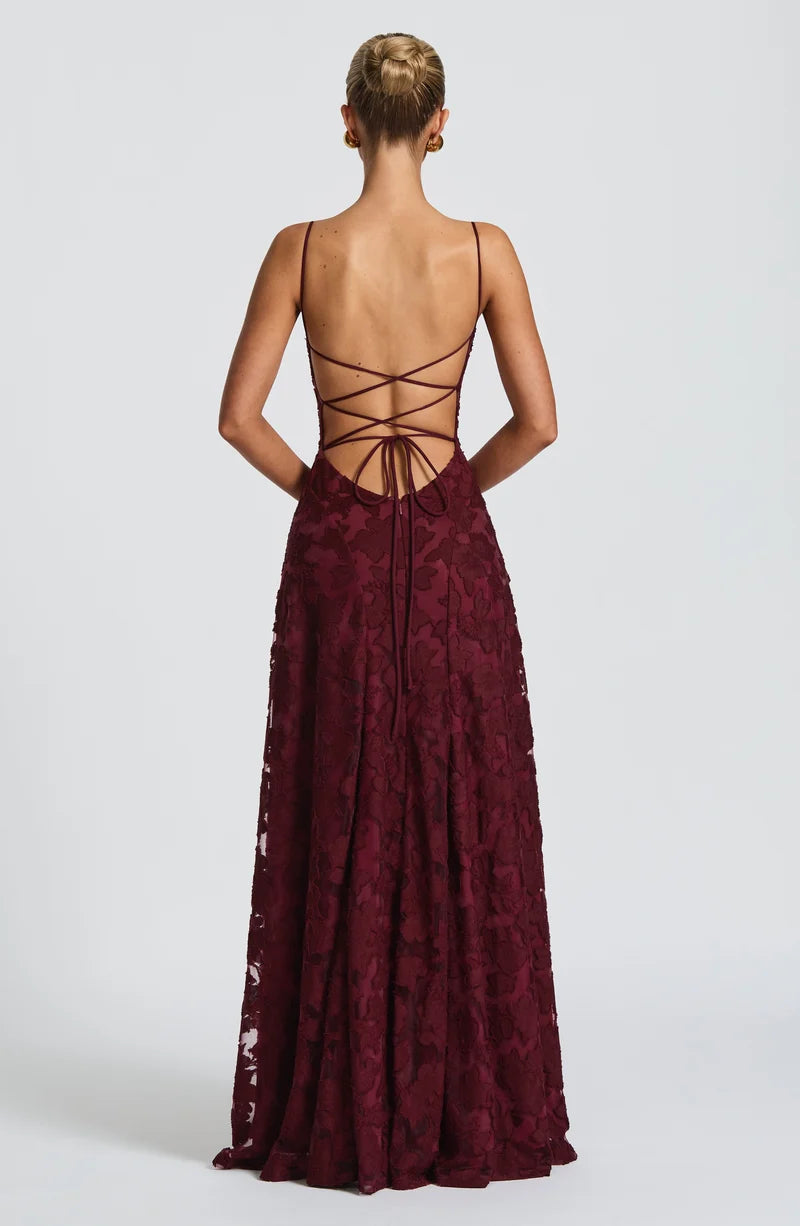 Floral Burnout Maxi Dress