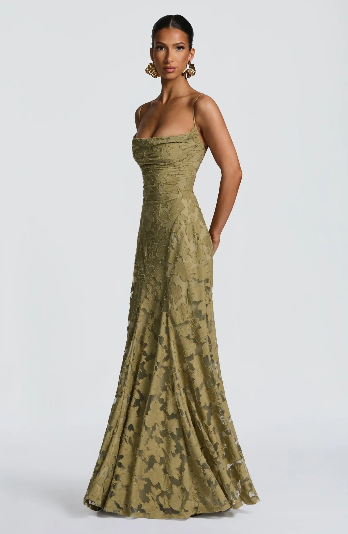 Floral Burnout Maxi Dress